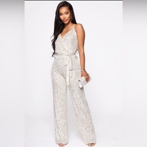 Sequin Fashion Nova jumpsuit